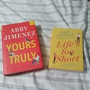 Abby Jimenez 'Yours Truly' Hardcover - Red & Yellow